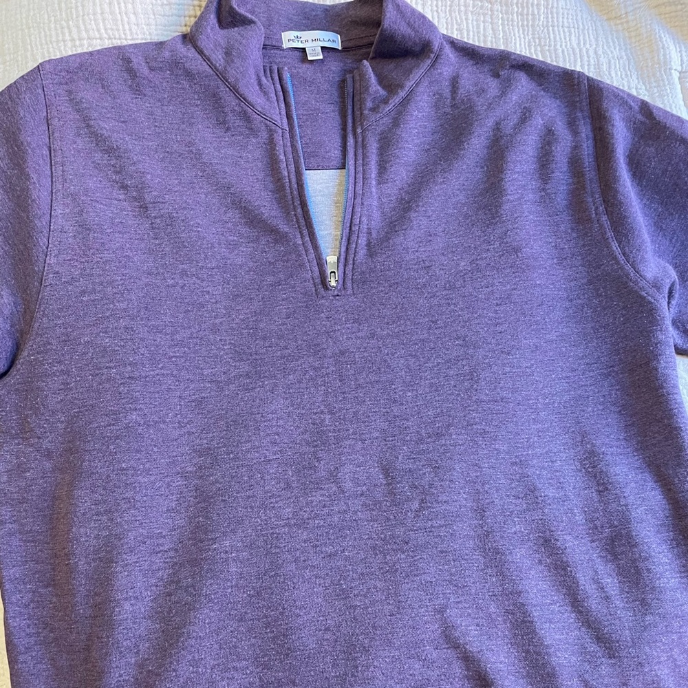 Peter Millar Purple Cotton Pullover